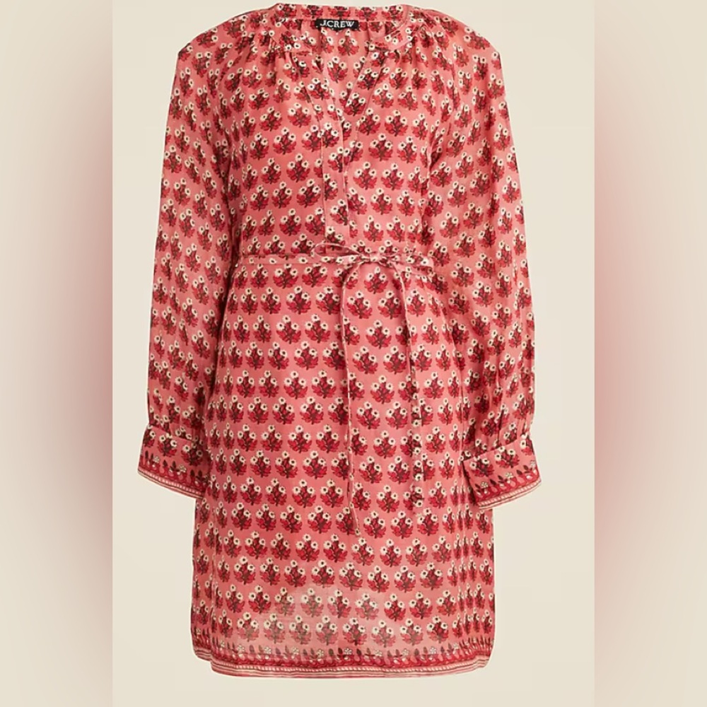 NWT J. Crew Cabana/Beach Long Sleeve Dress, XL